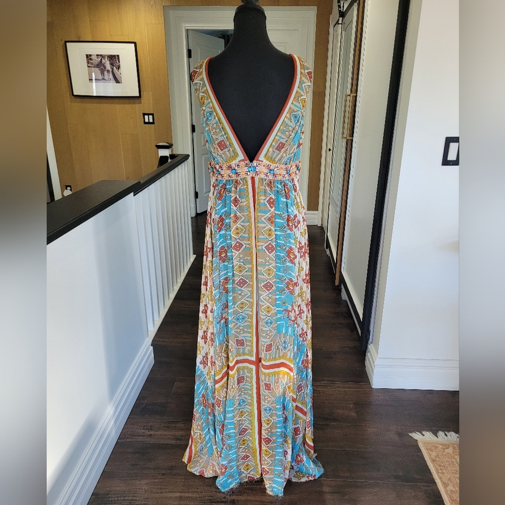 Vintage Nicole Miller Multicolor Bohemian Gown. - Picture 2 of 6